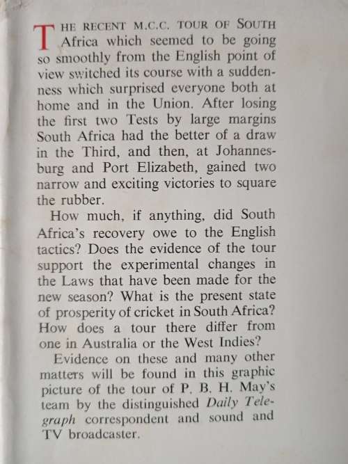 Report from South Africa with P.B.H. May`s M.C.C. Team 1956/57 by E.W. Swanton