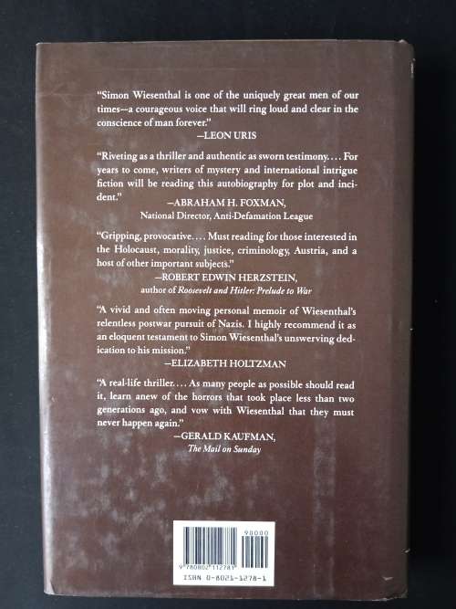 Justice Not Vengeance by Simon Wiesenthal Translated from the German by Ewald Osers