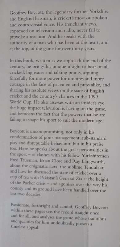 Geoffrey Boycott - On Cricket