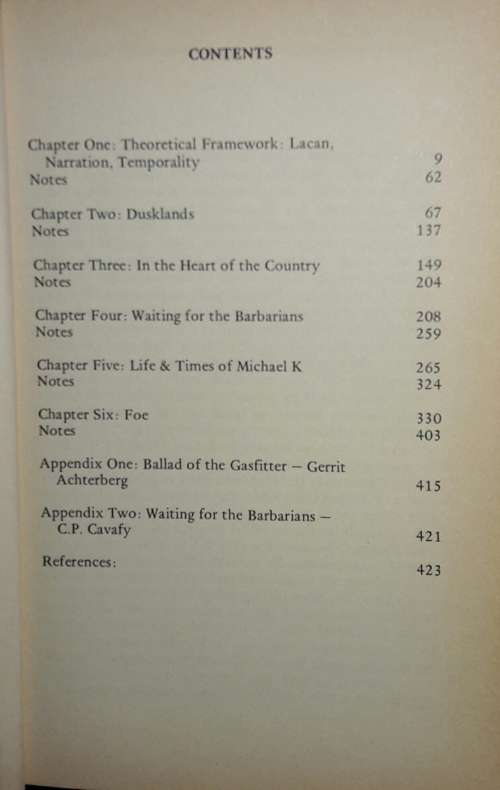 The Novels of J M Coetzee - Teresa Dovey