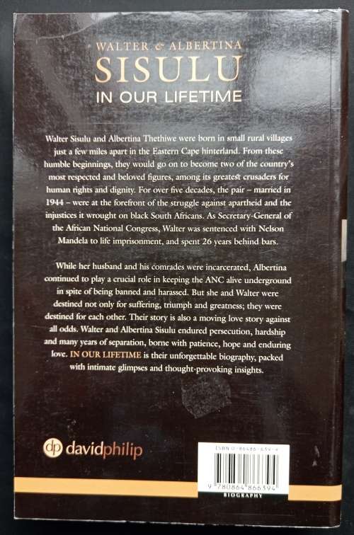 Walter & Albertina Sisulu: In Our Lifetime by Elinor Sisulu