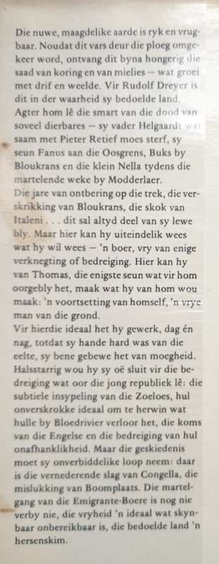Bedoelde Land by F.A. Venter