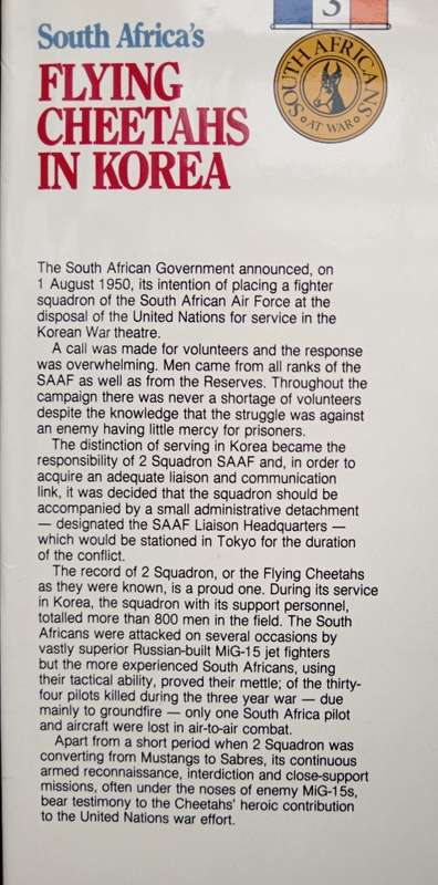 South Africa`s Flying Cheetahs in Korea by Dermont Moore & Peter Bagshawe