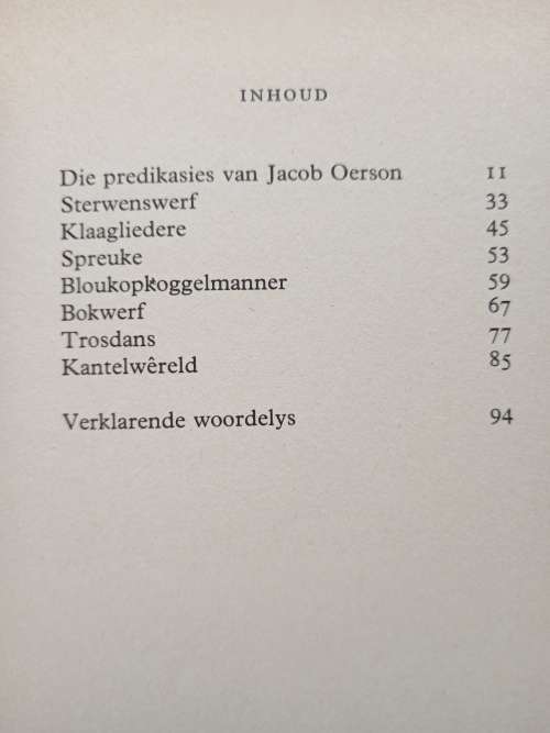Die Predikasies van Jacob Oerson by Thomas Deacon