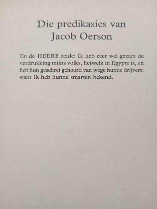 Die Predikasies van Jacob Oerson by Thomas Deacon
