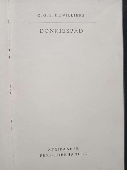Donkiespad by C.G.S. de Villiers