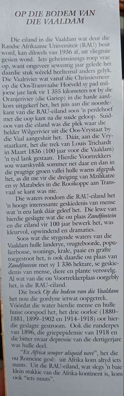 Op Die Bodem van Die Vaaldam by V.E. d`Assonville