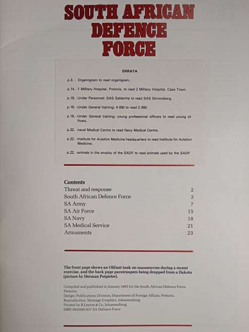 South African Defence Force by the South African Defence Force