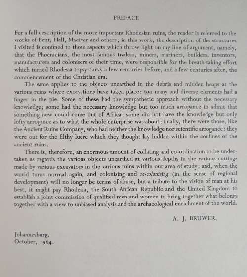 Zimbabwe: Rhodesia`s Ancient Greatness by A.J. Bruwer