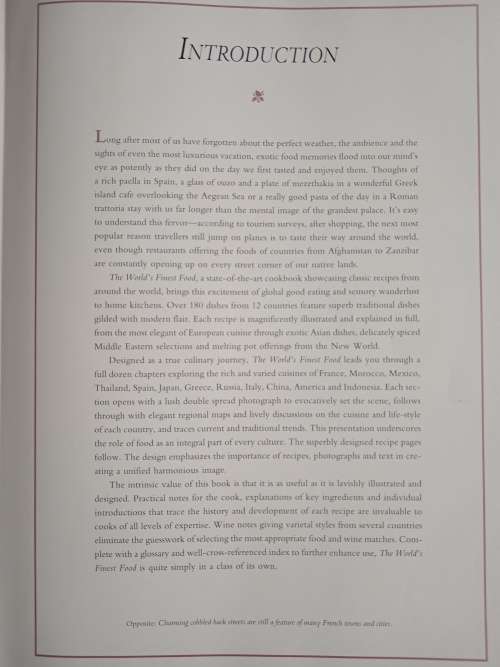 The Worlds Finest Food -Recipes by Ann Creber, Country Text by Elisabeth King