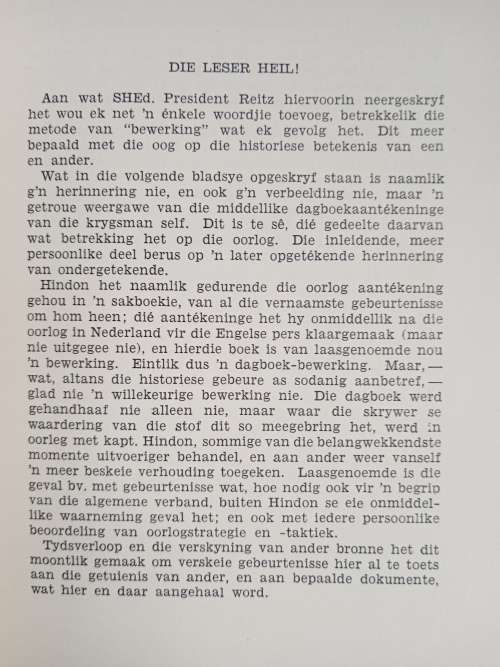 Kaptein Hindon: Oorlogavonture van n Baasverkenner by Gustav S. Preller