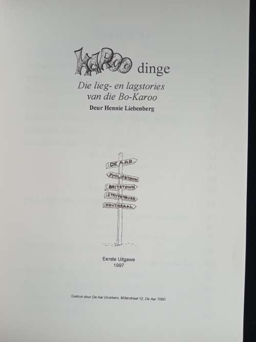 Karoo dinge: Die lieg- en lagstories van die Bo-Kaap by Hennie Liebenberg