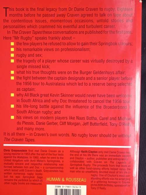 The Craven Tapes: Doc tells all by Keith Clayton & Chris Greyvenstein