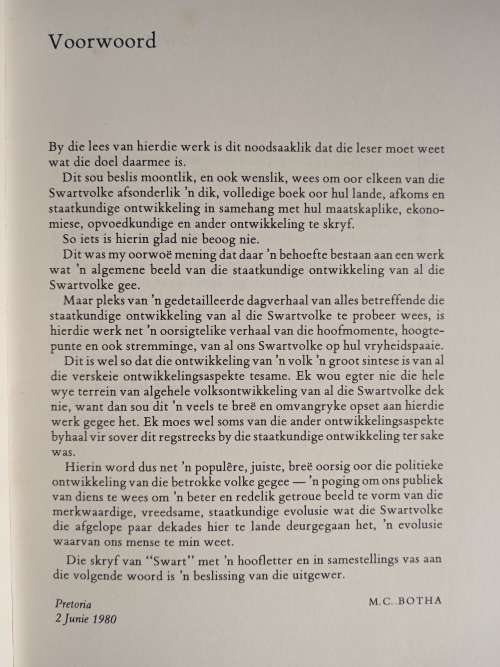 Die Swart Vryheidspaaie by M.C. Botha