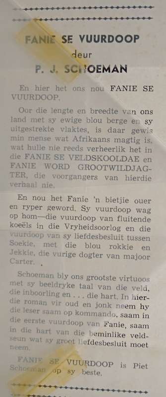 Fanie se vuurdoop by P.J. Schoeman