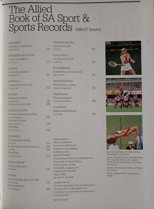 The Allied Book of SA sports & sports records Number 1