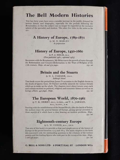 Seventeenth Century Europe by L.W. Cowie