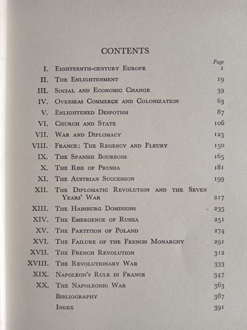 Eighteenth Century Europe by L.W. Cowie