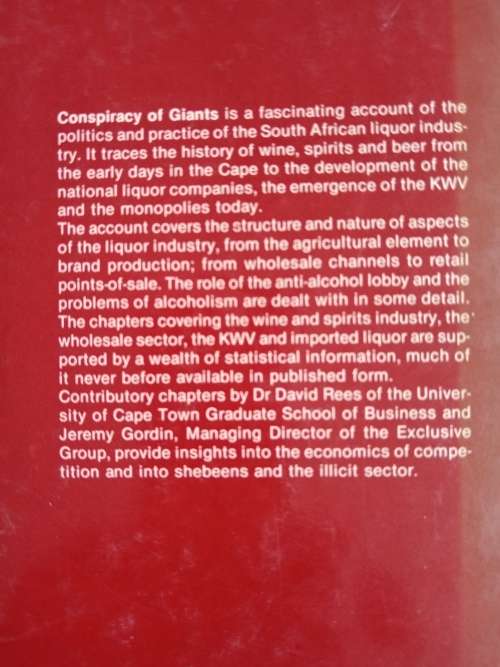 Conspiracy of Giants: The South African Liquor Industry by Michael Fridjhon & Andy Murray