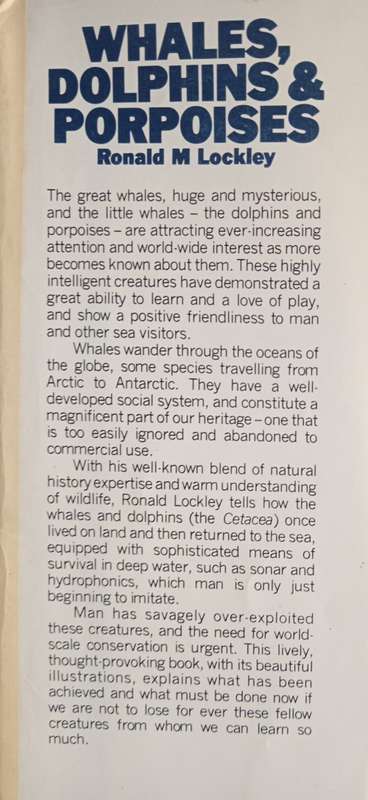Whales, Dolphins & Porpoises by Ronald M Lockley