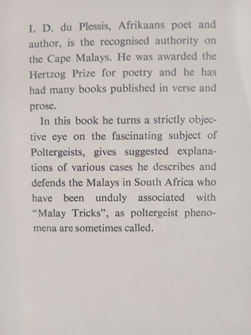 Poltergeists of the South by I.D. Du Plessis