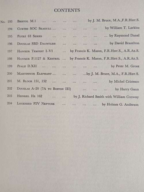 Aircraft Profiles 193-204 No. 7
