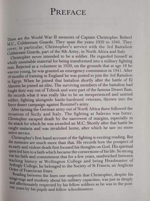 Something About A Soldier: The wartime memoirs of Christopher Bulteel, MC