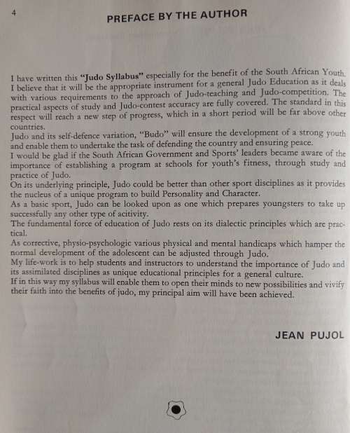 S.A. Judo Syllabus by Jean Pujol