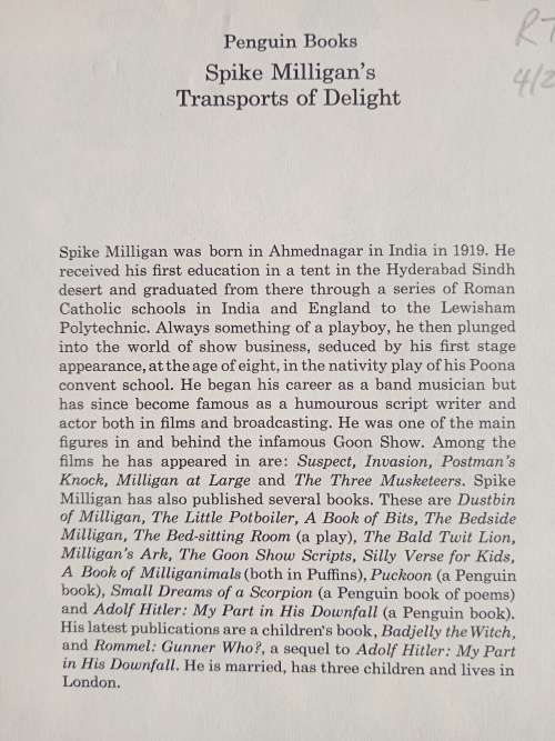 Transports of Delight by Spike Milligan