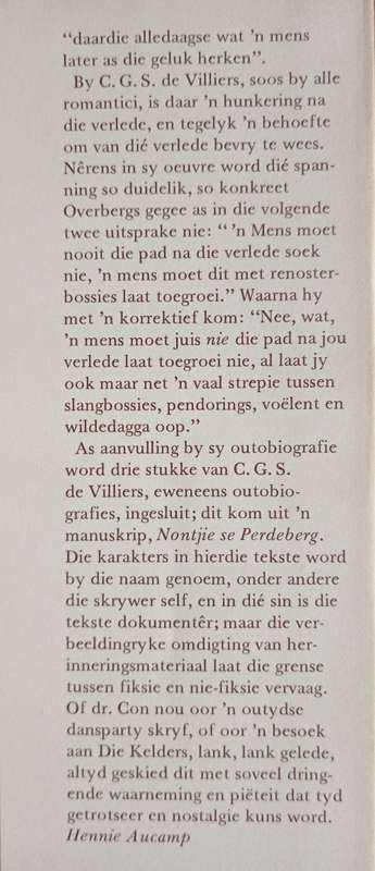 Soete Inval: Nagelate Geskrifte van Con de Villiers by Hennie Aucamp