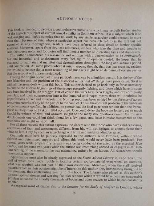 Armed Conflict in Southern Africa by Michael Morris