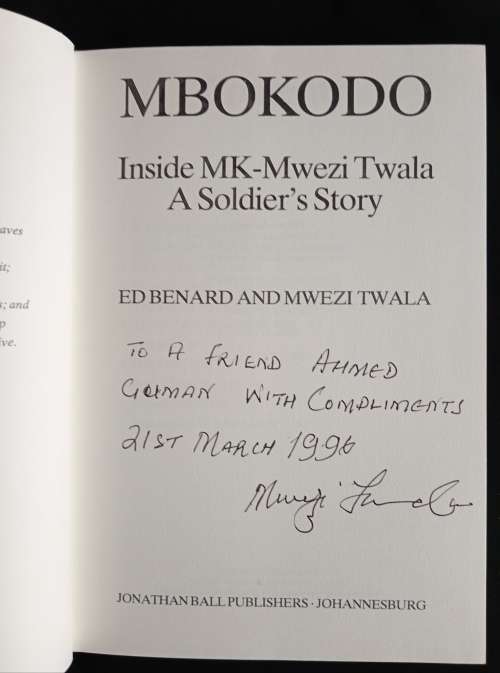Mbokodo - Inside MK: Mwezi Twala-A Soldier`s Story by Mwezi Twala & Ed Benard