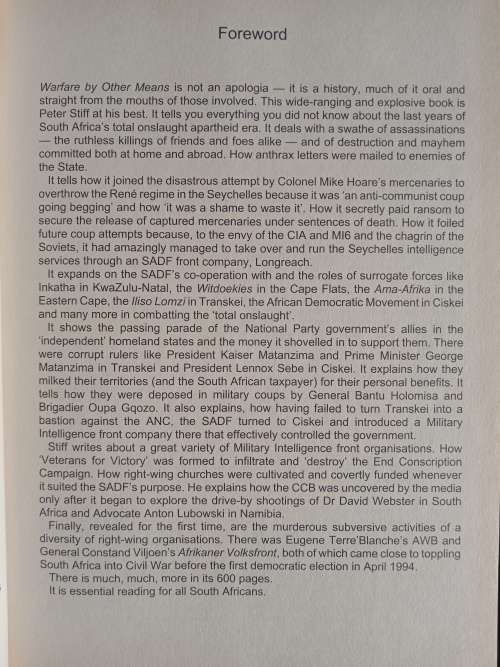Warfare by Other Means: South Africa in the 1980s & 1990s by Peter Stiff