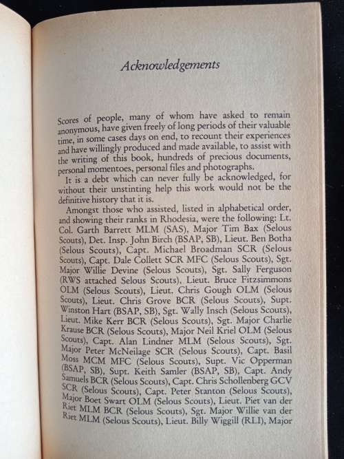 Selous Scouts Top Secret War by Lt. Col. Ron Reid Daly as told by Peter Stiff