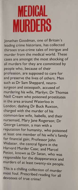Medical Murders: Classic True-Crime Stories - Edited by Jonathan Goodman