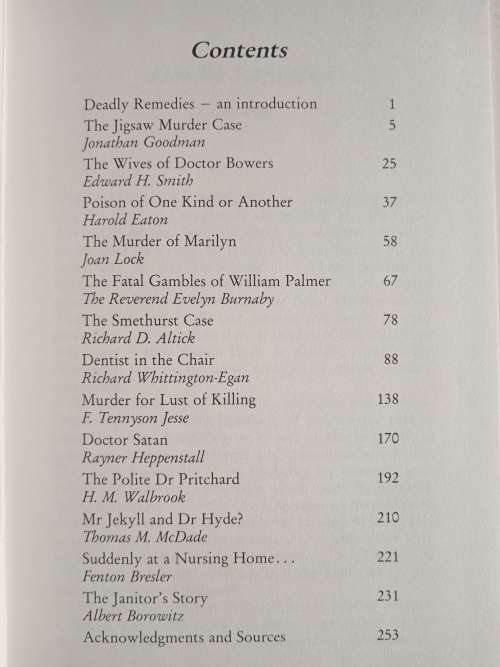 Medical Murders: Classic True-Crime Stories - Edited by Jonathan Goodman