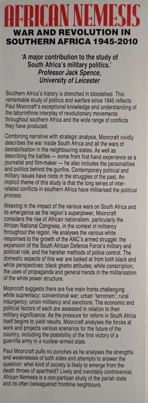 African Nemesis: War & Revolution in Southern Africa 1945-2010 by Paul L. Moorcraft