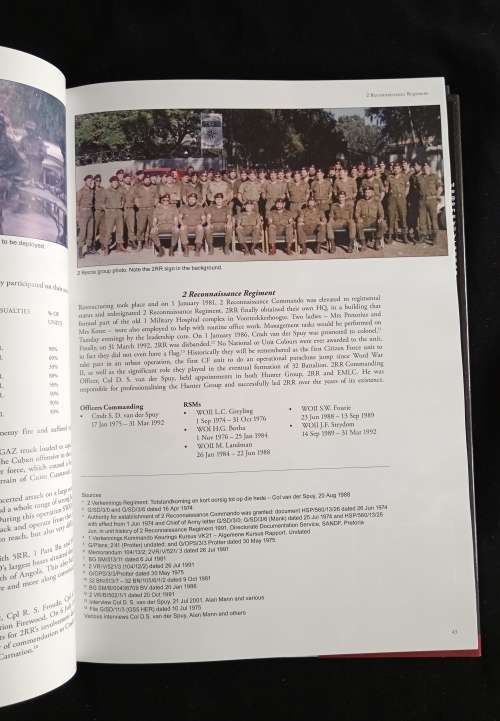 `Recce` : A Collector`s Guide to the History of the S.A.S.F. By P.Matthysen, M.Kalkwarf & M.Huxtable