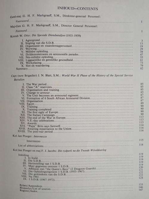 S.D.B. /S.S.B. : Die Spesiale Diensbataljon(1933-1973) by Comdt. W. Otto