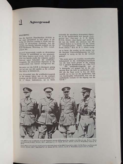 S.D.B. /S.S.B. : Die Spesiale Diensbataljon(1933-1973) by Comdt. W. Otto