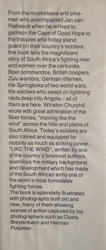 Like The Wind: The story of the South African Army by Siegfried Stander