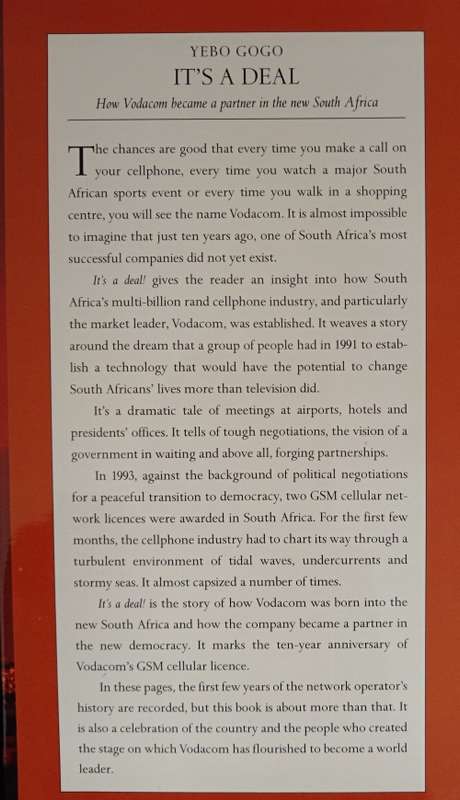 Yebo Gogo-It`s A Deal: How Vodacom became a partner in the new South Africa by Judy v/D Walt