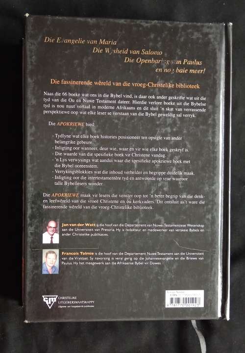 Apokriewe Ou & Nuwe Testament: Verlore Boeke uit die Bybel se tyd by Jan v/D Watt & Francois Tolmie