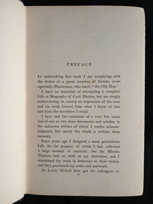 Cecil Rhodes: The Man & His Work by Gordon Le Suer, F.R.G.S. (1 of his private/confidential secret.)