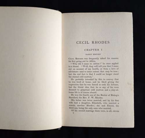 Cecil Rhodes: The Man & His Work by Gordon Le Suer, F.R.G.S. (1 of his private/confidential secret.)