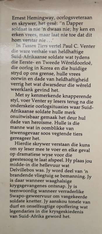 Tussen Tiers: SA Oorlogshelde by Paul C Venter