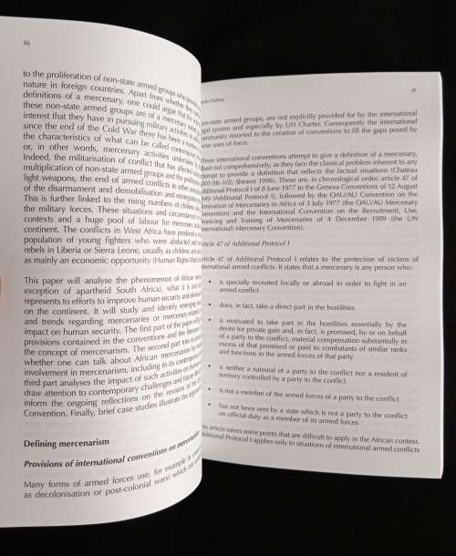 Elimination of Mercenarism in Africa: A need for a new continental approach Edited by Sabelo Gumedze