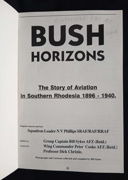 Bush Horizons by Squadron Leader N. V. Phillips