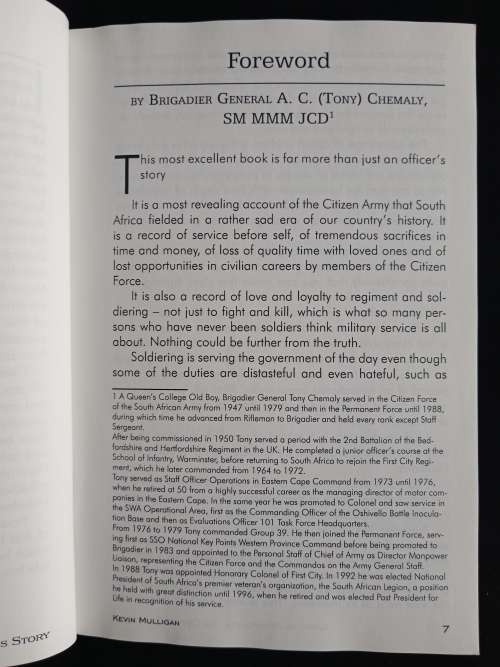 Carry on Regardless: An Officer`s Story by Lt. Col. Kevin Mulligan