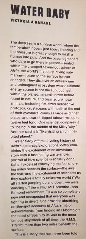 Water Baby: The story of Alvin by Victoria A. Kaharl